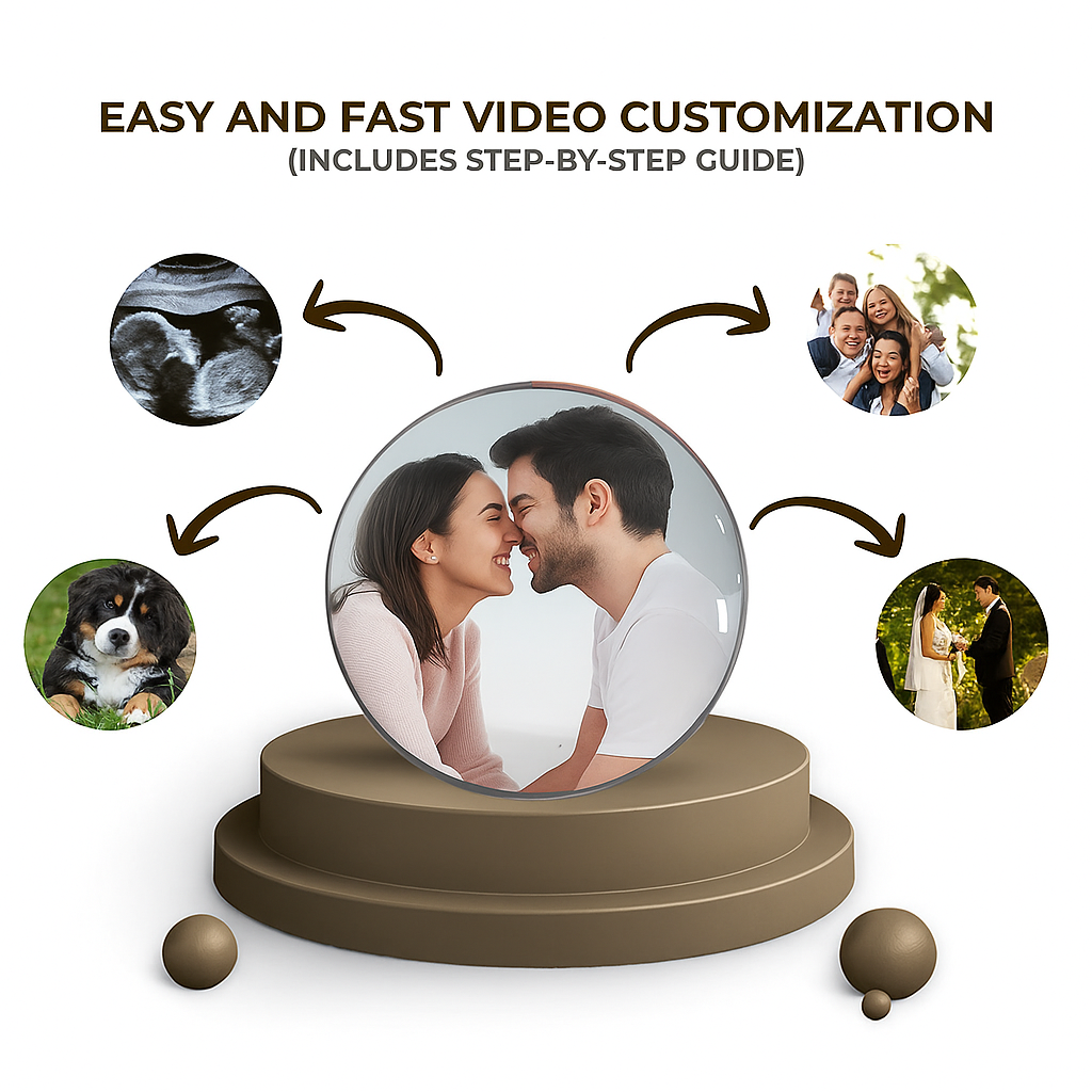 Halo Memories 3D Crystal Memory Sphere – Personalized Video Keepsake Ball