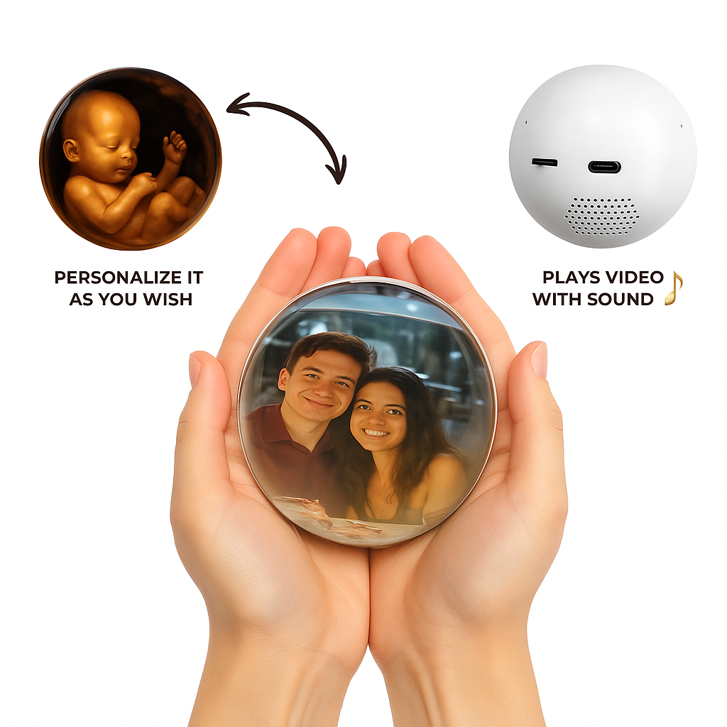 Halo Memories 3D Crystal Memory Sphere – Personalized Video Keepsake Ball